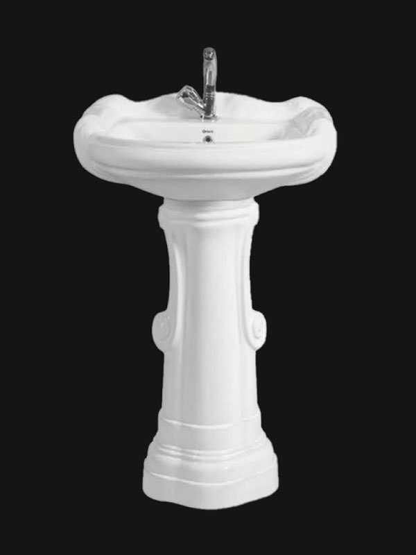 Big Sterling Pedestal Sink